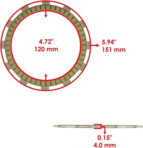 استبدال ل مخلب الاحتكاك لوحات جوانات عدة لهوندا VT1100C الظل 1100 1998-1994 Mod-C26C-58042 in Kuwait