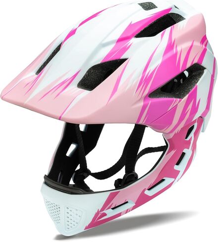 خوذات لكامل الوجه للأطفال، خوذة دراجة للأطفال MTB Mountain BMX خوذة متعددة الرياضات قابلة للفصل من الأطفال الصغار إلى الشباب، معتمدة من CPSC in Kuwait