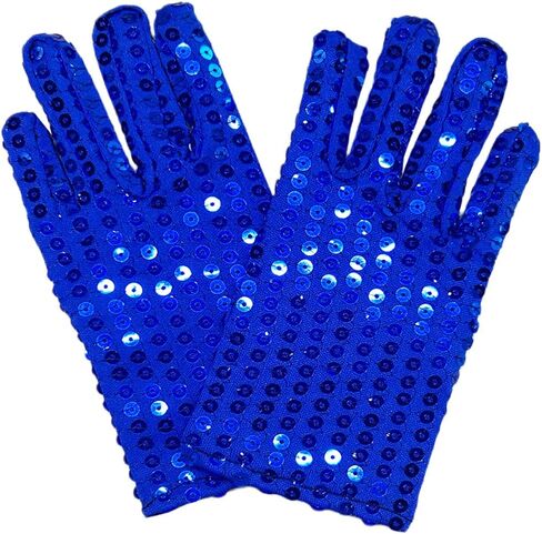 Kids Girls Boys Sparkling Shining Sequins Gloves Halloween Birthday Party Club Handwear Dance Gloves in Kuwait