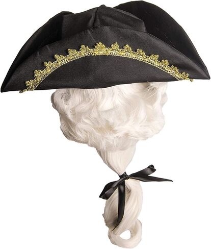 Forum Novelties Child Size American Colonial Black Costume Hat with White Wig and Feather in Saudi Arabia