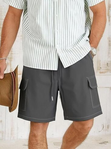Men's Charcoal Relaxed Fit Shorts - Elevated Comfort for Versatile Daily Wear, Modern Urban Lifestyle Apparel in Saudi Arabia