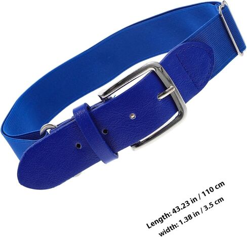 Kichvoe Elastic Baseball Belt for Men and Women Stretch Sports Waist Belt in Bright Blue for Youth and Adult Outdoor Activities in Saudi Arabia