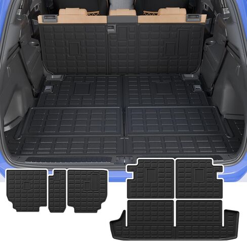 Rongtaod Cargo Mat Compatible with 2010-2024 Toyota 4Runner 7 Seats Trunk Mat Cargo Liner Back Seat Cover Protector 4 Runner Accessories (2nd&3rd Row Backrest Mats+Trunk Mat) in Kuwait