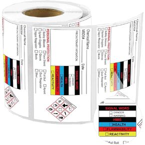 Chemical Identifying and Marking Sticker Christmas SDS Stickers Write-in Labels 2x4 inch MSDS Stickers Safety Data Sheet Stickers 300pcs
