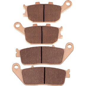 Sintered Brake Pads for VT1100C2 VT1100 C2 Shadow 1100 ACE Sabre 1995-2007, Honda VT 1300 CX 2010-2021, Honda VTX 1300 C R 2004-2011 Copper Front & Rear 2 Sets