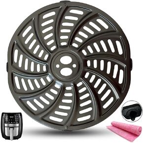 HEISENLIN 6QT Air Fryer Replacement Crisper Tray for Gourmia GAF698/GAF686 Air Fryers, Upgraded Air Fryer Grill Plate, Grill Pan Grate Grid for Gourmia 6QT Air Fryers, Nonstick, Dishwasher Safe