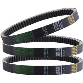 MRELC 3 Pcs Go Kart Drive Belt 725,Drive Belt Clutch Replacement for Hammerhead 80T TrailMaster Mid XRX Mud Head Go Kart 6.5HP Engine 30 Series(Go-Karts 9.110.018-9.100.018-725)