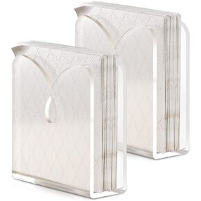 (1Pack) Acrylic Table Napkin Holder and Dispenser, Versatile Holder for Paper Tissue and Towel, Space-saver of Guest Bathroom, Kitchen, Dining Table