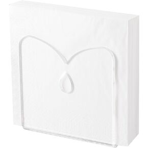 (1Pack) Acrylic Table Napkin Holder and Dispenser, Versatile Holder for Paper Tissue and Towel, Space-saver of Guest Bathroom, Kitchen, Dining Table