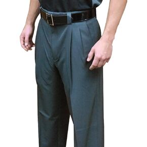 Smitty | BBS-394 | 4-Way Stretch Baseball Umpire Pleated Base Pants with Expander Waistband | Charcoal Grey | Elite Official's Choice! (50)