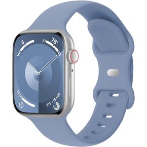 Eilesuny Bands Compatible with Apple Watch 38mm 40mm 41mm 42mm 44mm 45mm 49mm, Replacement Soft Silicone Sport Strap Wristbands for iWatch Series 9/8/7/6/5/4/3/2/1 Ultra/2 SE Women Men