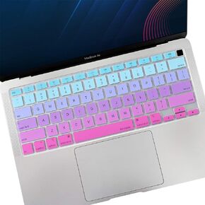 Allinside Blue and Pink Ombre Keyboard Cover Skin for MacBook Pro 13" 15" 17" (2015 or Older Version), MacBook Air 13" A1369/A1466, Older iMac Wireless Keyboard MC184LL/B