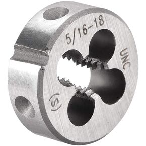 uxcell 3/8-16 UNC Round Die, Machine Thread Right Hand Threading Die, Alloy Tool Steel Screw Thread Cutting Die