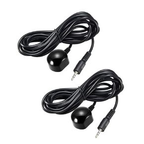 uxcell IR Infrared Receiver Extender Cable 2.5mm Jack 6.5FT Long 26-39FT Receiving Distance Black Head 2pcs