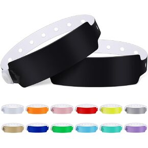 100pcs Colored Vinyl Wristbands, Waterproof Wristbands, Security Wrist Bands, Event Wristbands for Bar Club Festival Music Meeting, Pool Parties,Outdoor Sports (Color : Multiple Colors)