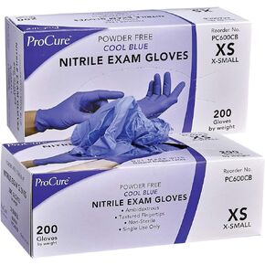 Disposable Nitrile Gloves, Blue Medical Exam Gloves -Powder Free, Latex Free, Food Safe, Surgical Grade, Textured Tips, 3 Mil