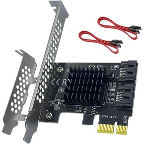PCI-E to Sata3.0 Expansion Card for PCI-Express (1X 4X 8X 16X) Slot, 2-Port SATA III 6Gbps Max Speed Controller Cards Support SSD and HDD (Plug and Play on) for Windows, MAC OS, Linux, Vista System
