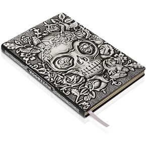 Train Embossed Leather Journal Notebook - 3D Handmade Vintage Train Journals Travel Diary with Lined Paper Antique Leather Sketchbook Writing Journals Train Gift for Women & Men (A5, Red Bronze)