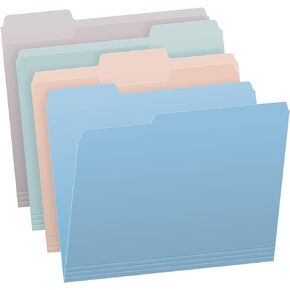 Pendaflex File Folders, Letter Size, Assorted Colors for Home, Office Filing Cabinet, 1/3-Cut Tabs, 36 Per Pack (82088)