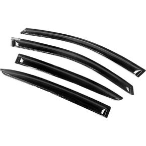 Window Visor Compatible with 2008-2014 Dodge Avenger, 4DR Window Visor Car Rain Window Shade Visor Dark Smoke 4PC Acrylic by IKON MOTORSPORTS, 2009 2010 2011 2012 2013
