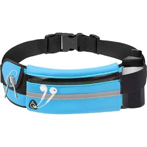 حزام الجري النحيف للنساء والرجال، حزام الخصر وحزام الركض وحزام الجيب لحامل الهاتف، والمشي لمسافات طويلة، وركوب الدراجات، والتمرين، والسفر - أسود in Kuwait