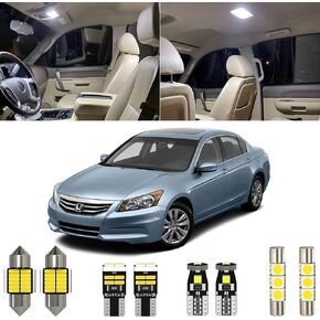 Xpismii 12 Piece 6000K White Accord Interior LED Light Kit Package Replacement for Honda Accord 2003 2004 2005 2006 2007 2008 2009 2010 2011 2012, with Placement Diagram and Install Tool
