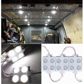 Speller 12V 40 LEDs Van مصابيح داخلية بيضاء LED مصباح مقاوم للماء مع عدسة مشروع LED لLWB Van Boats القوافل والمقطورات ضوء السقف