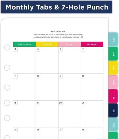AT-A-GLANCE 2023 Daily Refill Set, Simplified by Emily Ley, 5-1/2" x 8-1/2", Desk Size, One Page Per Day Refill, Monthly Tabs (EL100-4311) in Saudi Arabia