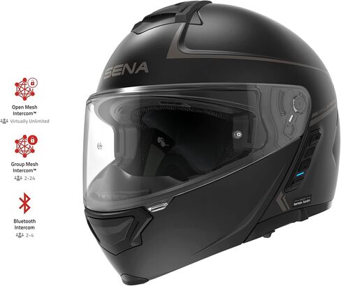خوذة Sena Impulse DOT Flip Up Modular Bluetooth مع صوت من Harman Kardon خوذة قناع مزدوج مع نظام اتصال داخلي شبكي متكامل / MP3 / اتصال صوتي in Kuwait