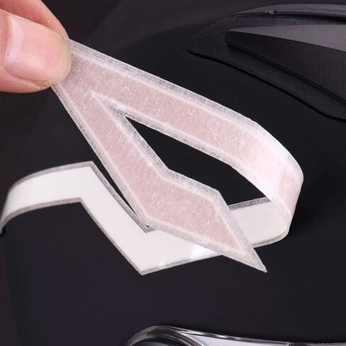 4PCS Upgrade Rechargeable Motorcycle Helmet Light, Night Riding Signal Helmet EL Light Sticker, 3 Mode Led Helmet Light Strip Accessories for Motorcycle, Bike Helmet (Rechargeable Powered, Ice Blue) in Saudi Arabia