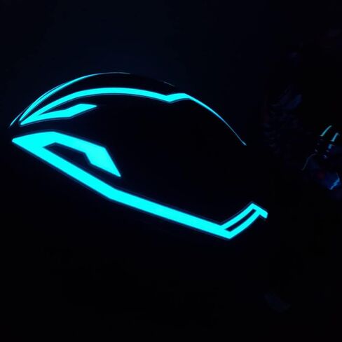 4PCS Upgrade Rechargeable Motorcycle Helmet Light, Night Riding Signal Helmet EL Light Sticker, 3 Mode Led Helmet Light Strip Accessories for Motorcycle, Bike Helmet (Rechargeable Powered, Ice Blue) in Saudi Arabia