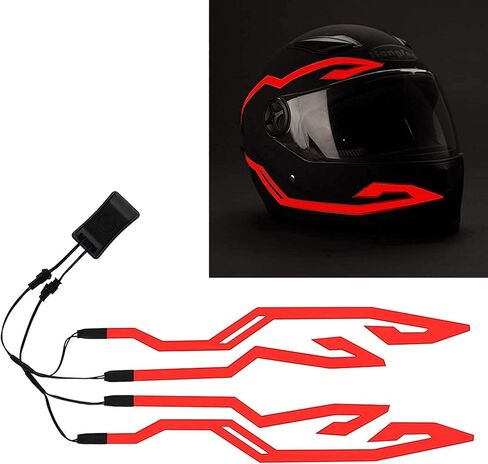 4 قطع ترقية ضوء خوذة دراجة نارية قابلة لإعادة الشحن، ملصق ضوء إشارة ركوب الليل EL، 3 أوضاع LED لخوذة شريط الضوء للدراجات النارية، خوذة الدراجة (قابلة لإعادة الشحن، أزرق ثلجي) in Kuwait