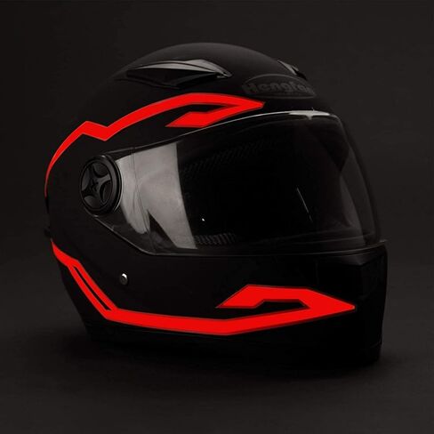 4 قطع ترقية ضوء خوذة دراجة نارية قابلة لإعادة الشحن، ملصق ضوء إشارة ركوب الليل EL، 3 أوضاع LED لخوذة شريط الضوء للدراجات النارية، خوذة الدراجة (قابلة لإعادة الشحن، أزرق ثلجي) in Kuwait