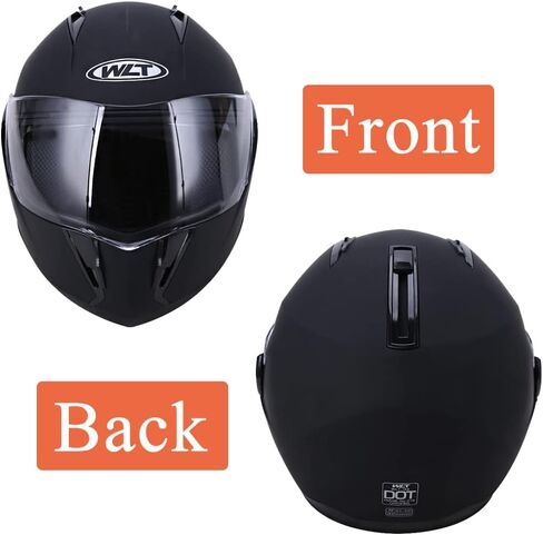 OUMURS Adult Modular Motorcycle Full Face Helmet, DOT Approved Dual Visor Flip up Modular Motorcycle Helmet for Unisex Adult, Motorbike Street Bike ATV Helmet in Saudi Arabia