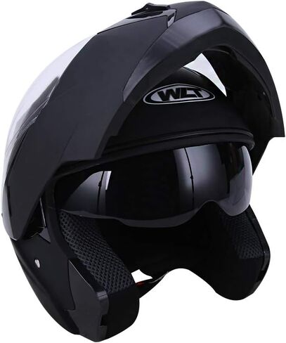 OUMURS Adult Modular Motorcycle Full Face Helmet, DOT Approved Dual Visor Flip up Modular Motorcycle Helmet for Unisex Adult, Motorbike Street Bike ATV Helmet in Saudi Arabia