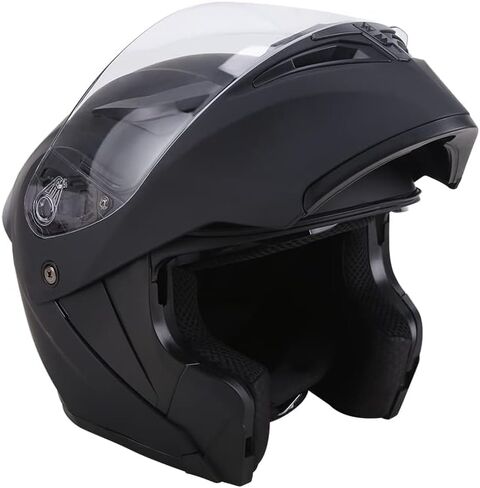 OUMURS Adult Modular Motorcycle Full Face Helmet, DOT Approved Dual Visor Flip up Modular Motorcycle Helmet for Unisex Adult, Motorbike Street Bike ATV Helmet in Kuwait