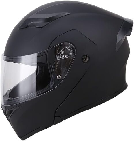 OUMURS Adult Modular Motorcycle Full Face Helmet, DOT Approved Dual Visor Flip up Modular Motorcycle Helmet for Unisex Adult, Motorbike Street Bike ATV Helmet in Kuwait