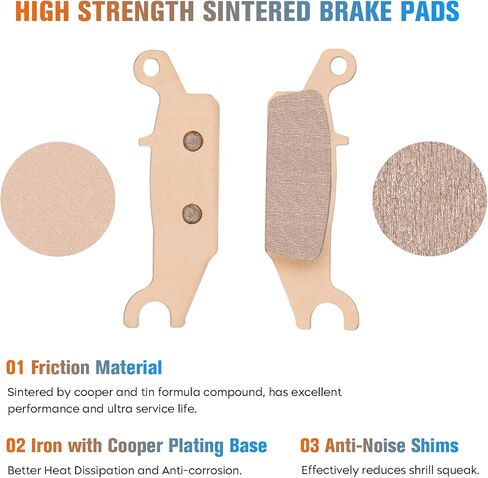 Youxmoto Sintered Brake Pads Fit For YAMAHA Grizzly 550 YFM550 2009-2014, Front Rear Brake Pads Fit For Yamaha Grizzly 700 YFM700 2007-2015, Replace for 3B4-W0045-00-00, 3B4-W0045-10-00 in Saudi Arabia