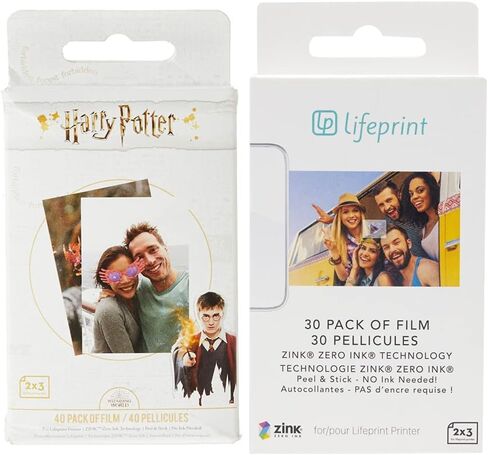 Lifeprint PH50 Harry Potter Magic Photo and Video Printer Sticky Backed Film – 40 Pack, White in Saudi Arabia