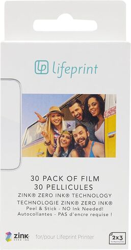 Lifeprint PH50 Harry Potter Magic Photo and Video Printer Sticky Backed Film – 40 Pack, White in Saudi Arabia