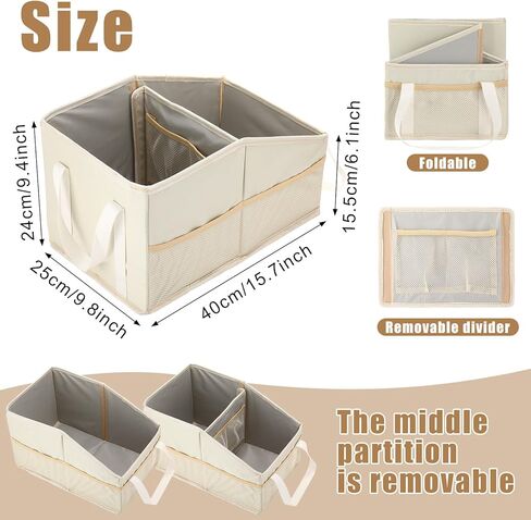 Honeydak Car Storage Organizer for Console Front/back Seat with Divide and Multi-pockets Automotive Car Caddy Organizer for SUV, Truck Foldable Passenger Seat Organizer for Kids Adults Accessories in Kuwait