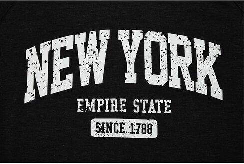 سويت شيرت Vdnerjg نسائي مطبوع عليه حروف نيويورك بياقة دائرية وأكمام طويلة كاجوال فضفاض in Kuwait