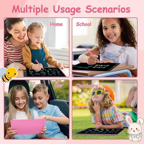 جهاز لوحي للكتابة LCD من Lecover، جهاز لوحي رسم ملون للأطفال الصغار مقاس 16 بوصة، ألعاب للبنات والأولاد من عمر 3 4 5 6 7 سنوات، ألعاب تعليمية للأطفال أثناء السفر، هدايا لأعياد الميلاد والكريسماس (أزرق سماوي) in Kuwait