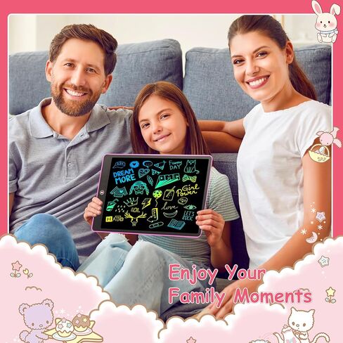 جهاز لوحي للكتابة LCD من Lecover، جهاز لوحي رسم ملون للأطفال الصغار مقاس 16 بوصة، ألعاب للبنات والأولاد من عمر 3 4 5 6 7 سنوات، ألعاب تعليمية للأطفال أثناء السفر، هدايا لأعياد الميلاد والكريسماس (أزرق سماوي) in Kuwait