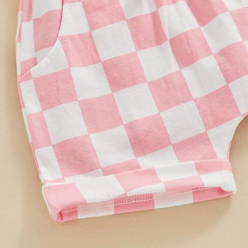 Gueuusu Brother Sister Matching Outfit Short Sleeve In My Big/Lil Sis Era T-shirt Checkered Shorts Set Toddler Summer Clothes in Saudi Arabia