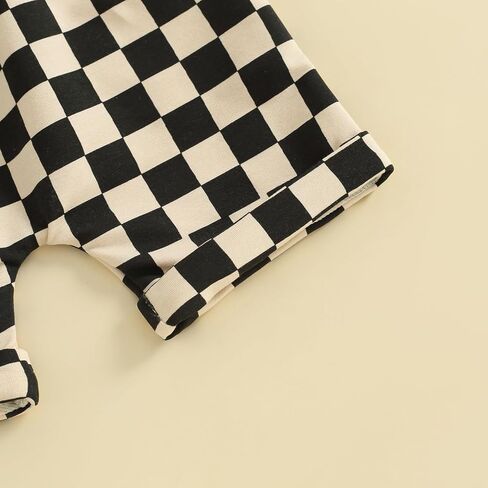Gueuusu Brother Sister Matching Outfit Short Sleeve In My Big/Lil Sis Era T-shirt Checkered Shorts Set Toddler Summer Clothes in Saudi Arabia