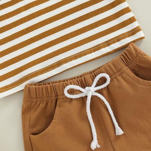 Karwuiio Toddler Newborn Boy Girl Summer Clothes Cute Print Short Sleeve T-Shirt with Shorts 2Pcs Baby Outfit in Kuwait