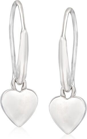 Zina Sterling Silver Heart Drop Earrings in Saudi Arabia
