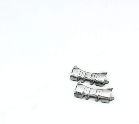 Curved Stainless Steel Polished Metal Watch Band Strap Butterfly Buckle Clasp Men Women 14-24mm Silver in Saudi Arabia