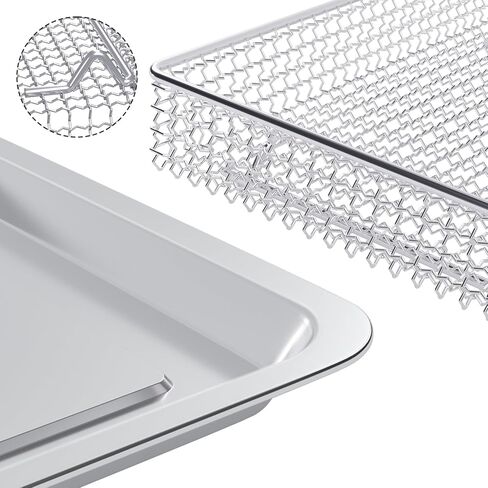 Stainless Steel Baking Tray Pan and Air Fryer Basket Compatible with Cuisinart Airfryer TOA-060 and TOA-065 in Saudi Arabia